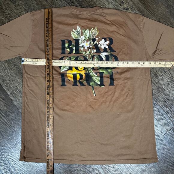 GLO GOD'S LOVE OVERCOMES Bear Good Fruit Unisex T-Shirt 2x Brown - Picture 5 of 5